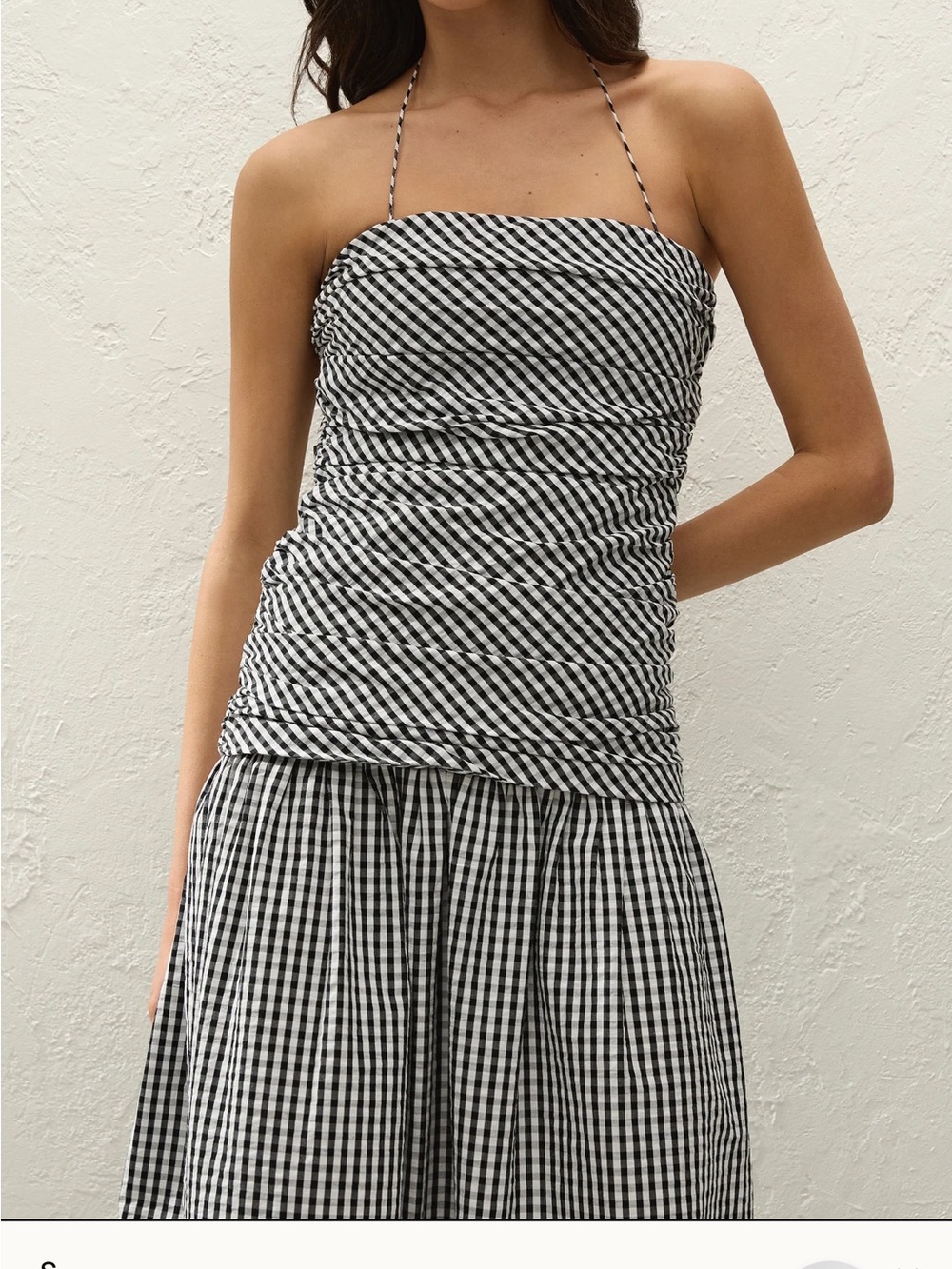 Faithfull the Brand Black and White Gingham Maxi Dress - Picture 3 of 10